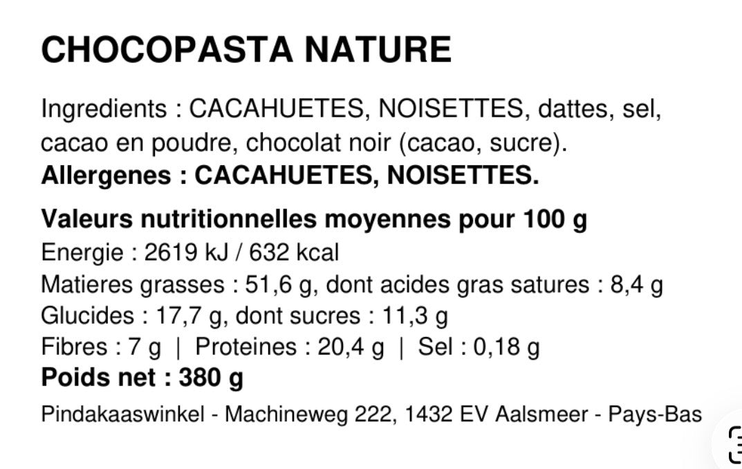 Chocopasta Naturel – 380 g